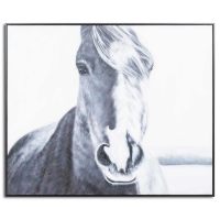 Modern Style Wooden Frame Hand Painted Horse Image Canvas Wall Art 150x100cm
