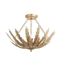 Delphine 3 Ceiling Light Leaf