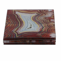 Set Of 4 Orange Marble Coasters