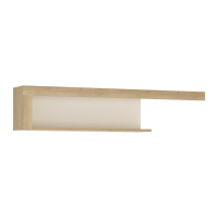 Lyon 130cm wall shelf in Riviera Oak White