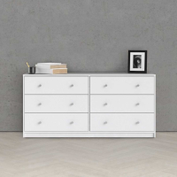 May Chest of 6 Drawers (3+3) in White