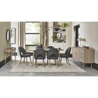 Dansk Scandi Style Oak Wood 175 to 215cm 6 to 8 Seater Extending Dining Room Table