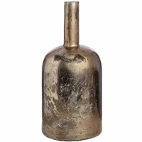 Rustic Style Antique Silver Effect Glass Large Size Floor Standing Plant Vase 50 x 29cm
