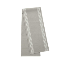 Grey Stripe Reversible Table Runner Grey Small