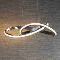 Gallery Modern Abstract Design Steel and Silicone Pendant Light in Rose Gold and White
