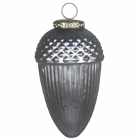 The Noel Collection Mystic Grey Small Acorn Bauble