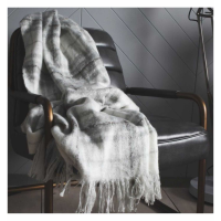 Faux Mohair Throw Grey