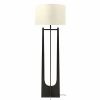 Glenthorpe Hammerd Iron Floor Lamp Gilded Oak Finish Shade E27 60W