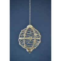 Metal Hanging Ball With Candle Holder