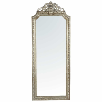 French Rococo Silver Gilt Leaf Bevelled Mirror