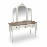 Appleby Appleby Wood Top Dressing Table With Mirror