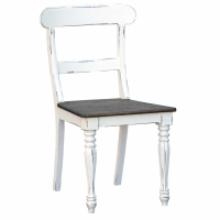 Distressed Shabby Chic Style White Painted Dining Chair