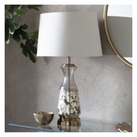 Odyssey Vintage Cylindrical Steel base and Fabric Shade Table Lamp with Ombre Finish