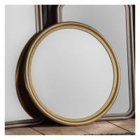 Modern Style Small Round Brass Frame Bedroom Wall Mirror 76cm Diameter