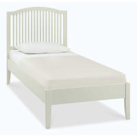 Ashby Soft Grey Painted Modern Slatted Arched Bedstead 3ft Single 90cm