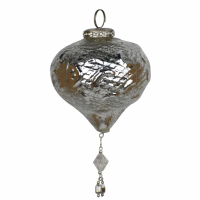 The Noel Collection Textured Jewel Drop Bauble
