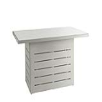 Grey Aluminium Metal Framed Outdoor Garden Bar Table Patterned Glass Top