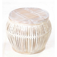 Small Distressed White Basket
