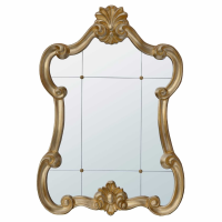 Mireille Portrait Mirror Distressed Gold
