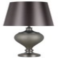 Medium Black Matte Regal Lamp With Gunmetal Shade