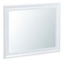 Modern Large Rectangular Wall Mirror White Painted Bevelled Glass 90x120cm