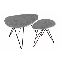 Otto Lamp Table Triangle Grey Concrete Dark