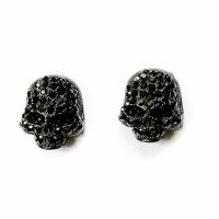 Skull Earring Black