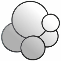 Isaac Black Metal Bubble Mirror 77x1.5x74cm