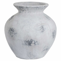 Downton Greek Style Large Antique White Flower Ceramic Vase