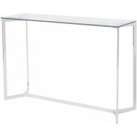 Linton Glass Console Table With Stainless Steel Frame