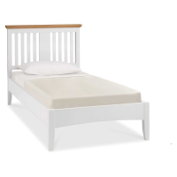 Hampstead Modern Style Two Tone Painted 90cm Single Bedstead With Slatted Headboard