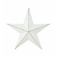 Textured Star White Large
