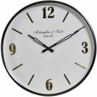 Thompson Black Nickel Wall Clock With Gold Detail 40cm Diameter