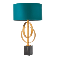 Table Lamp Gold Teal