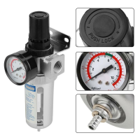 Suppliers Of BSP 1/2" Air Compressor Water Regulator Filter Pressure Gauge Moisture Trap Tool In Gloucester