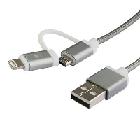 Apple Certified MFI Lightning & Micro USB cable 2in1