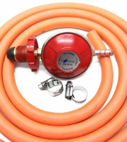 Handwheel Screw-Type Propane Gas Regulator, With 1.5 Metre Lpg Hose & Clips Aldershot