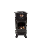 Provence Flame Effect Mobile Heaters - Gloss Black Alton