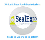 White Food Grade - Rubber - Gaskets made to order for Trade