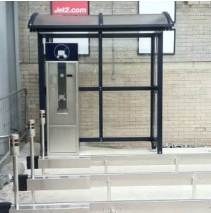 Manufacturers Of Mono Pitched Ticket Machine Shelter For Supermarkets In Leeds