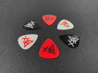 High Quality Red Printed Guitar Picks For The Music Industry In Hampshire