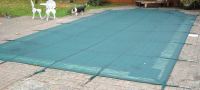Deluxe Criss-Cross Pool Winter Debris Cover Inc Fixings and Roman End 12' x 24'