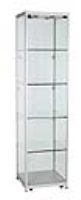 Aluminium Glass Display Cabinet 400X400X1980mm BT4 Code 99810 Picture not being updated no bulbs only strip lights