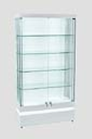 Frameless Display Glass Cabinet 650X400X1900mm W Code 99056