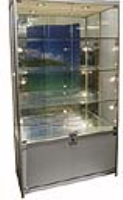 Aluminium Glass Display Cabinet 800X400X1980mm SML Code 99412