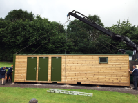 Bespoke Thermowood & Timber Cabins &#8211; Shipping Container Cladding