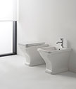 Art Deco Floor Standing Toilet &#40;18E&#41;; Choice: White &#47; Black &#43; &#163;1450