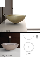 Beau Glass Basin &#40;65A&#41;; Choice: Silver Gold &#45; &#163;810&#46;00