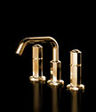 Art Deco Gold 3&#45;Piece Deck Basin Tap &#40;61GE&#41;; Choice: Polished Gold &#45; &#163;661
