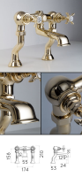 Traditional Gold Bath Filler Tap &#40;43GG&#41;; Choice: Floor Standing Tap &#45; &#163;840&#46;00
